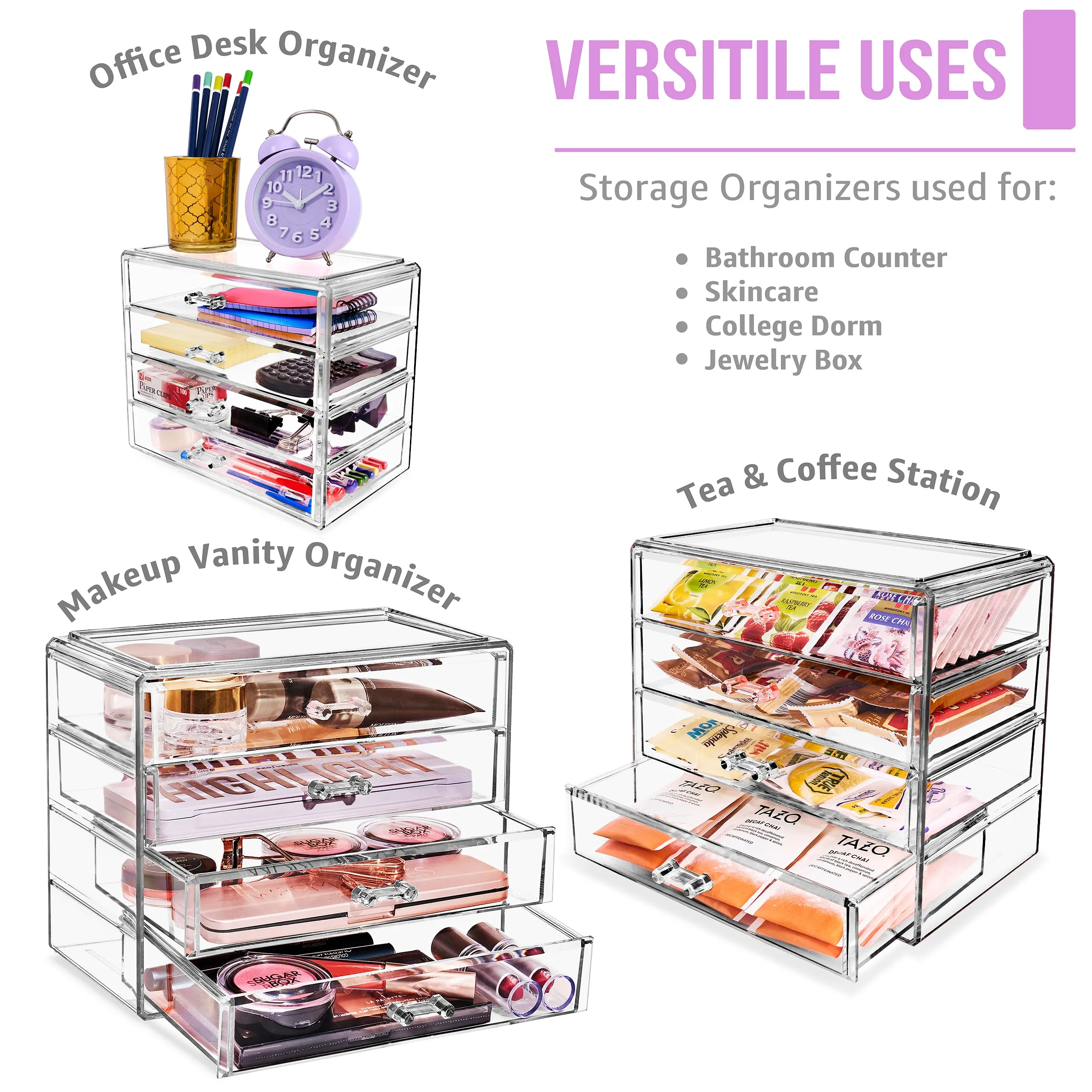 Makeup Organizer Case (4 Drawers)