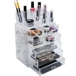 Makeup Organizer Set (7 Drawers Marble)