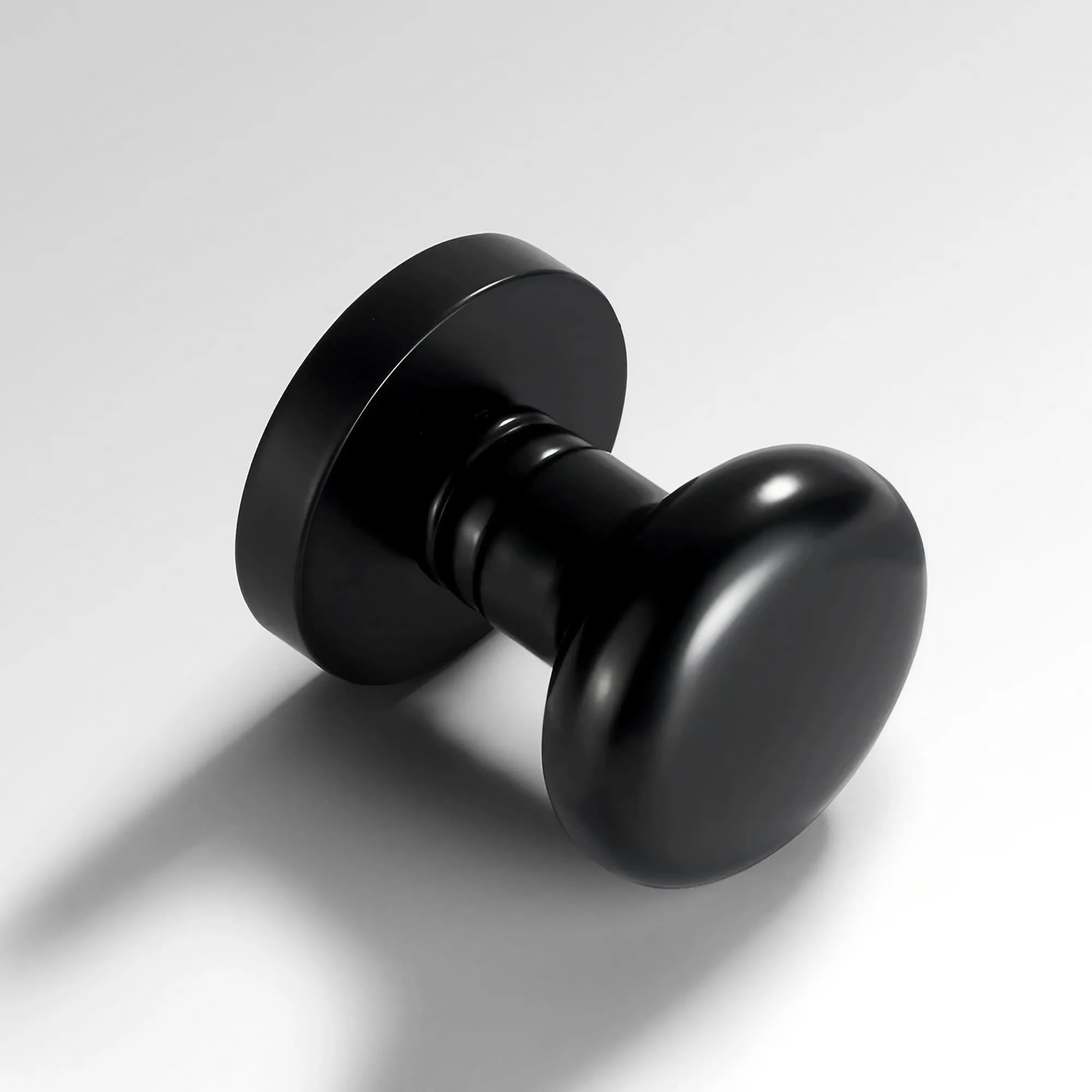 Minimalist Matte Black Door Knobs with Hidden Lock