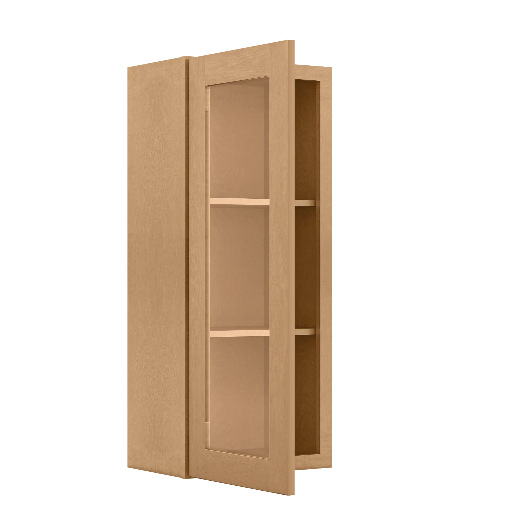 Mullion Door Wall Kitchen Cabinet WMD1842 Shaker Toffee 18 in. width 42 in. height 12 in. depth