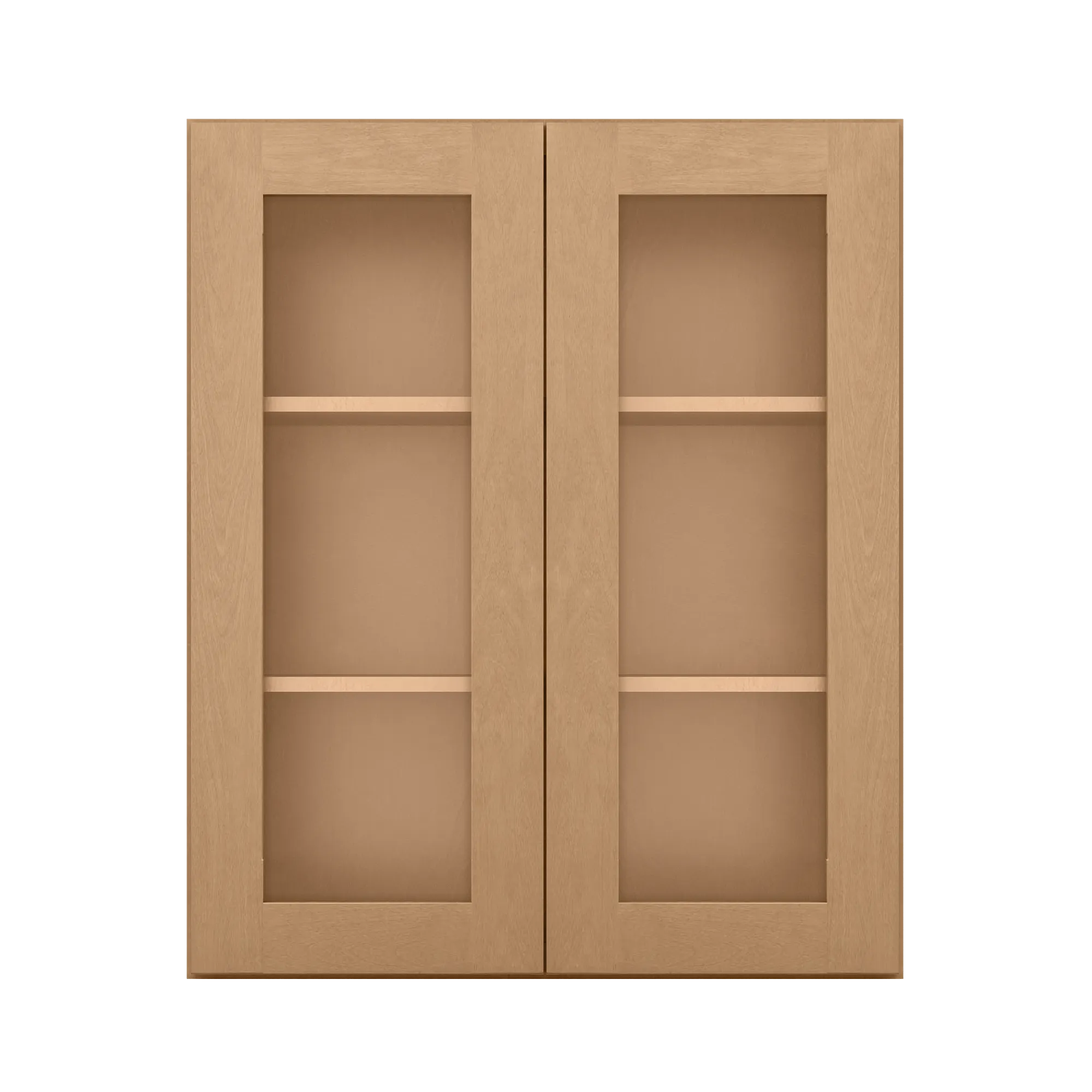 Mullion Door Wall Kitchen Cabinet WMD3036 Shaker Toffee 30 in. width 36 in. height 12 in. depth