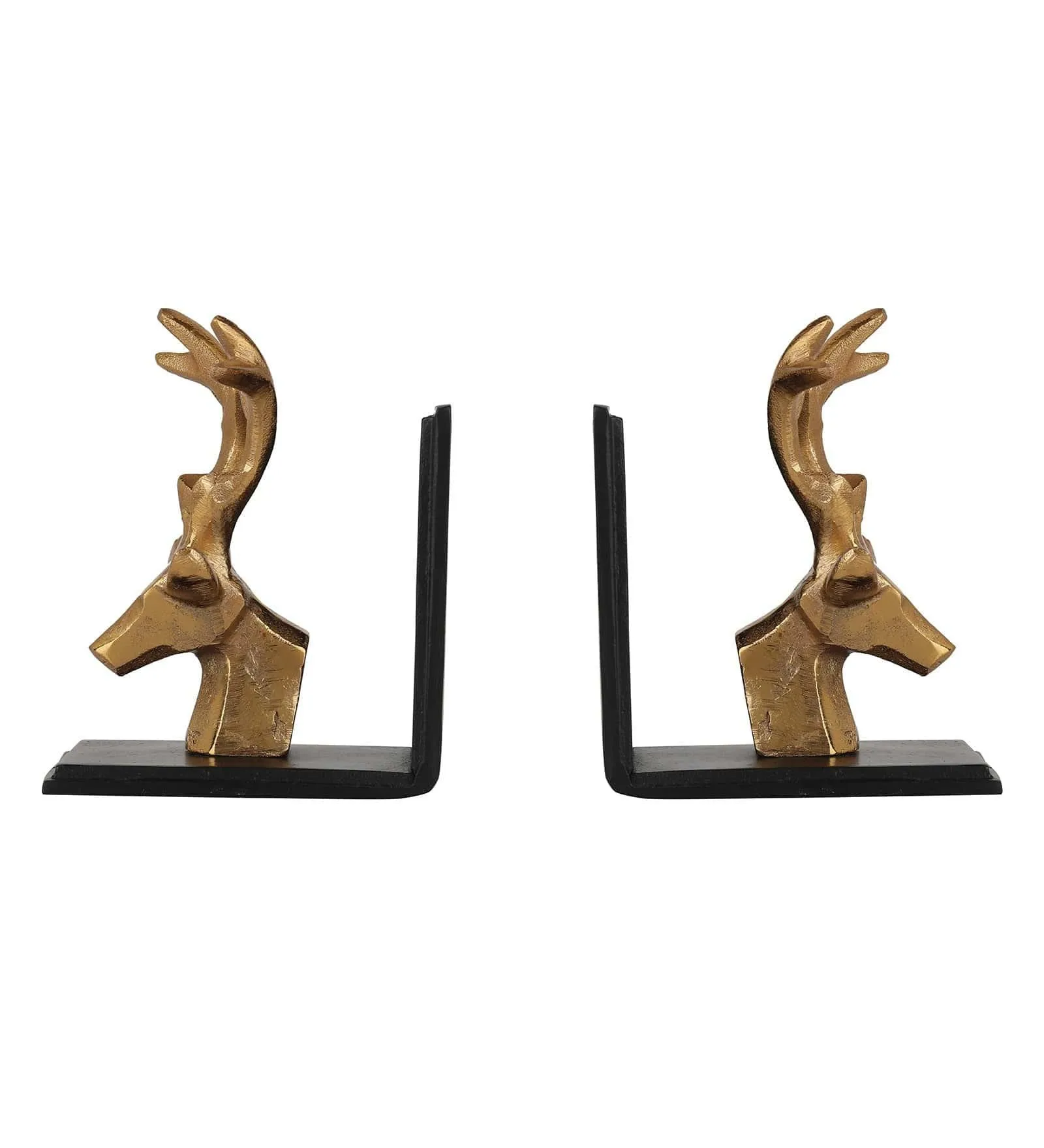 Multicolour Metal Deers Bookend,