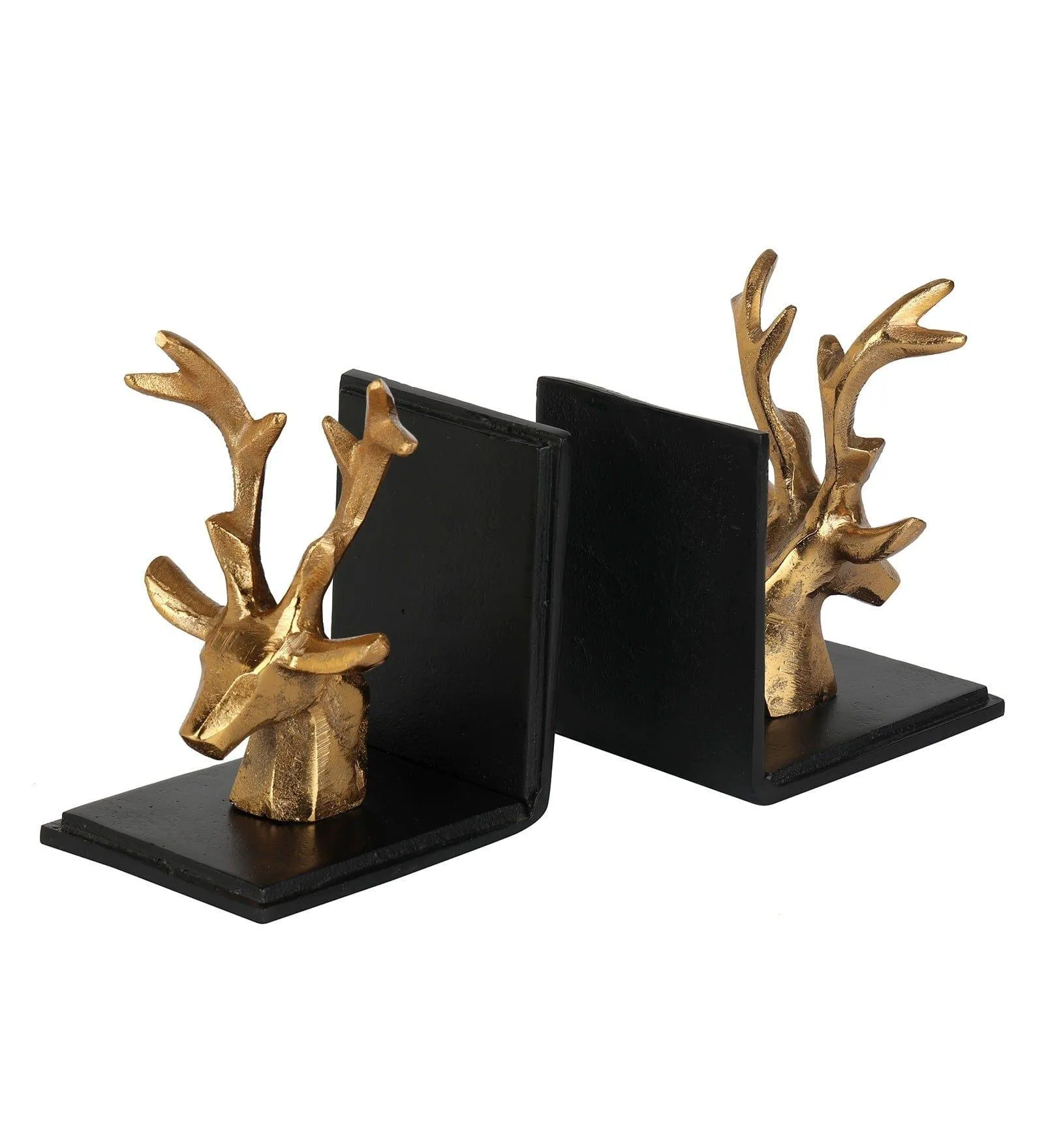 Multicolour Metal Deers Bookend,