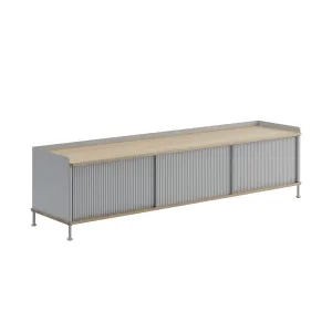 muuto | enfold sideboard low long | grey   oiled oak