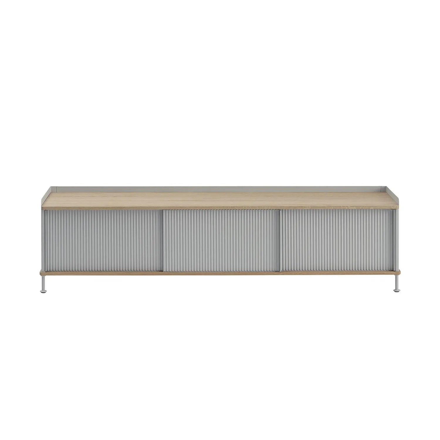 muuto | enfold sideboard low long | grey   oiled oak