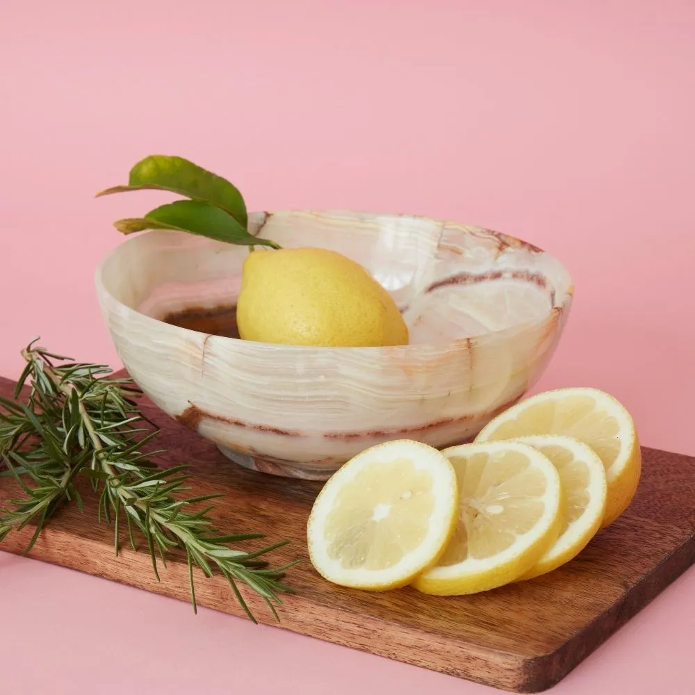 Natural Onyx Stone Fruit Bowl