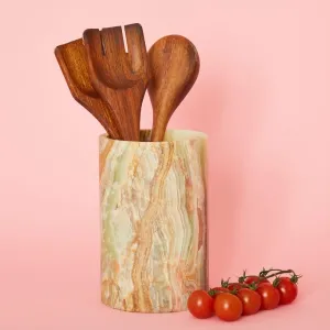 Natural Onyx Stone Utensil Holder