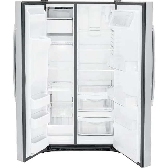 OPEN BOX GE 25.3 cu ft Side-by-Side Refrigerator with Ice Maker