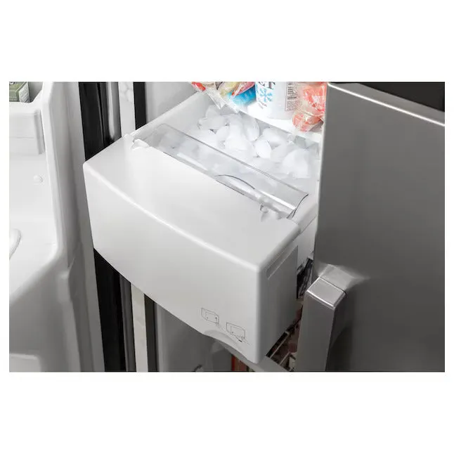 OPEN BOX GE 25.3 cu ft Side-by-Side Refrigerator with Ice Maker