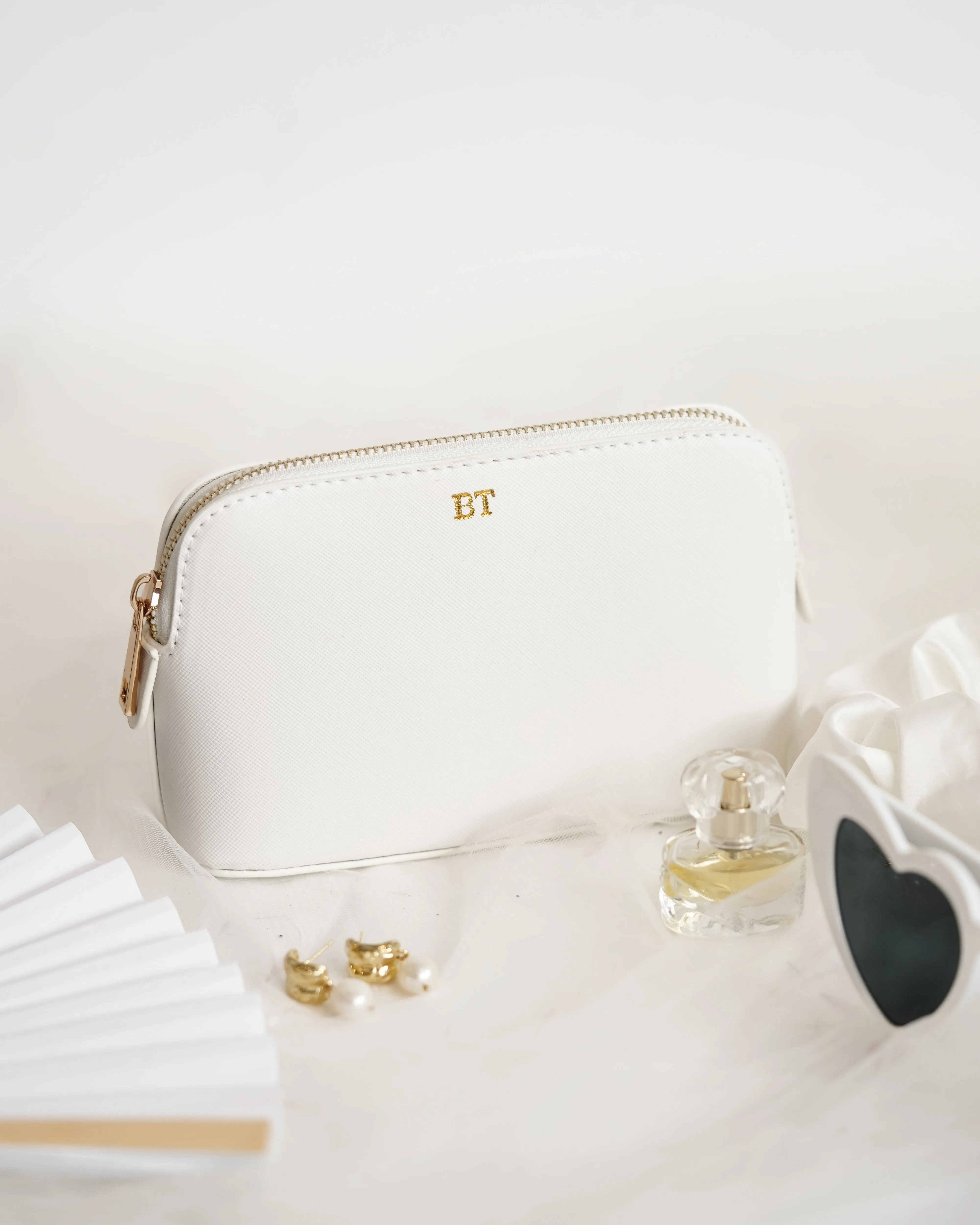 Personalised Makeup Bag - White