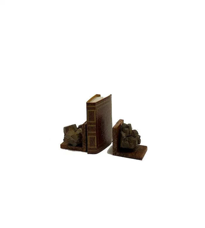 Pyrite Bookends & Book