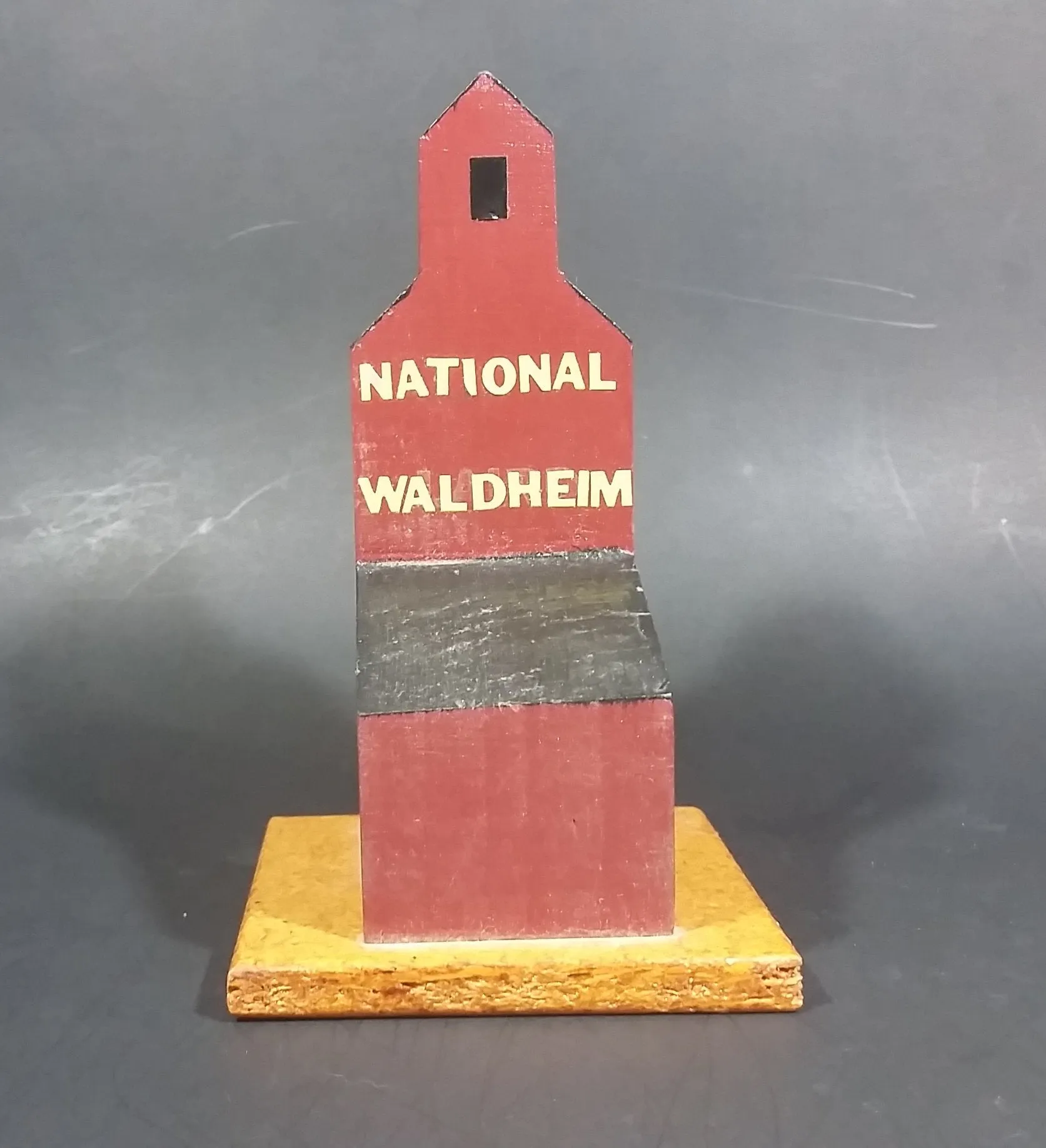 "National Waldheim" Saskatchewan CN Railway Grain Storage Elevator Wood Folk Art Model