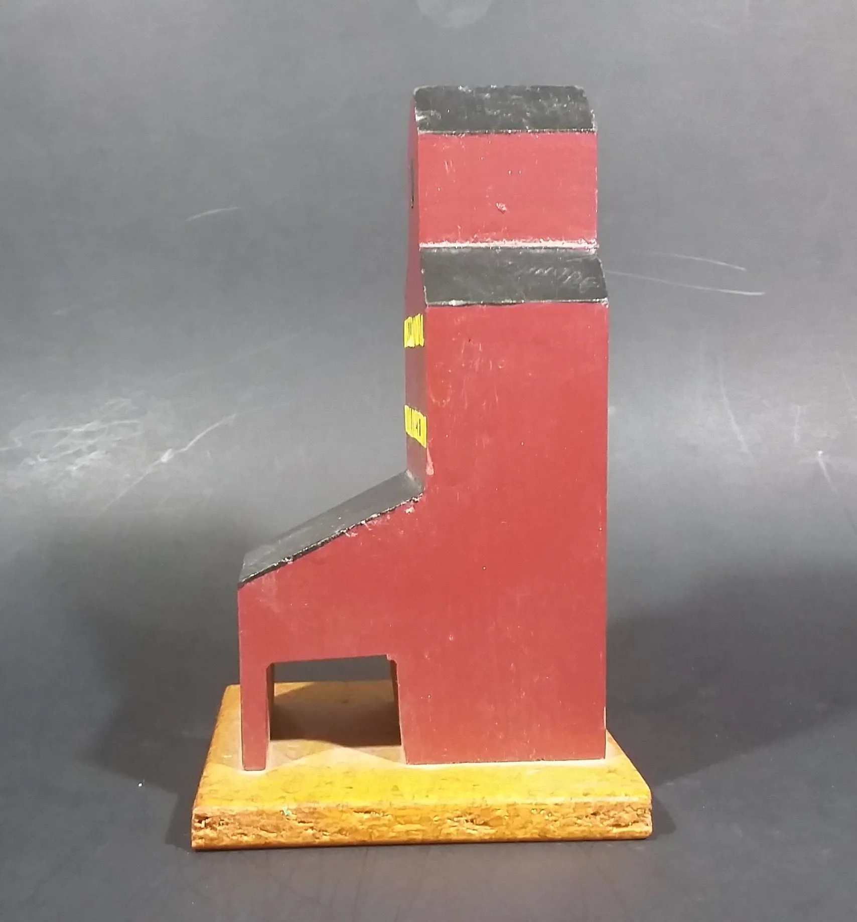 "National Waldheim" Saskatchewan CN Railway Grain Storage Elevator Wood Folk Art Model