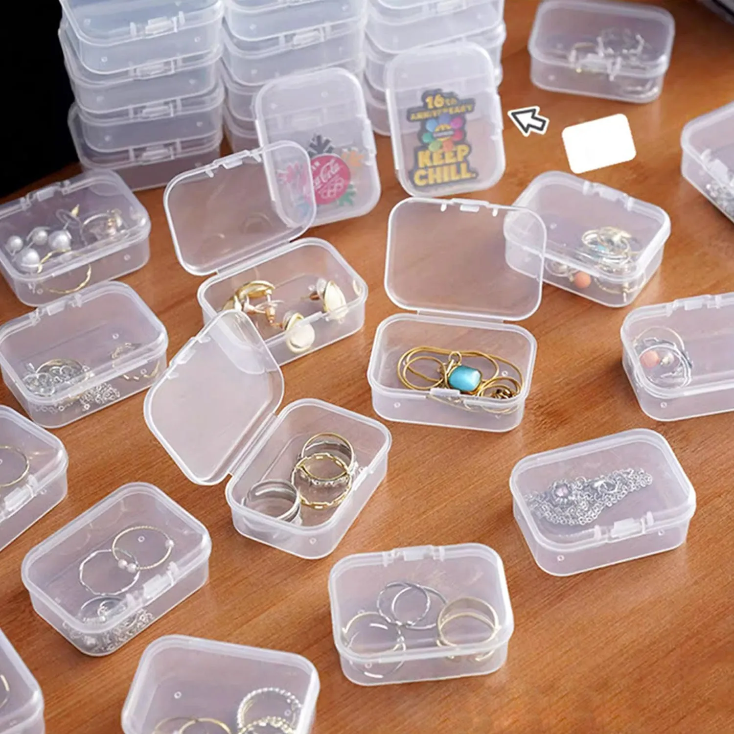 Rectangular Clear Storage Boxes - 5.5 x 4 cm