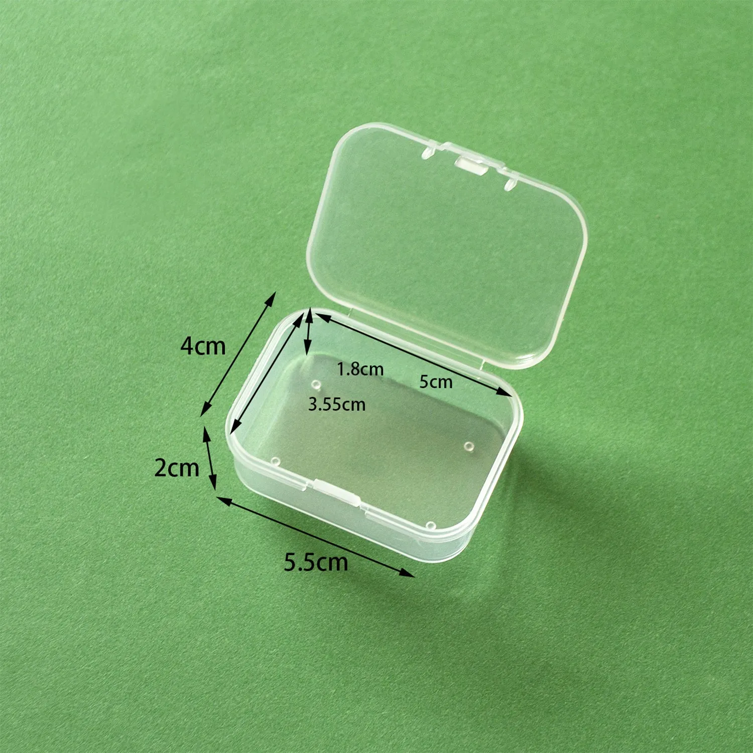 Rectangular Clear Storage Boxes - 5.5 x 4 cm