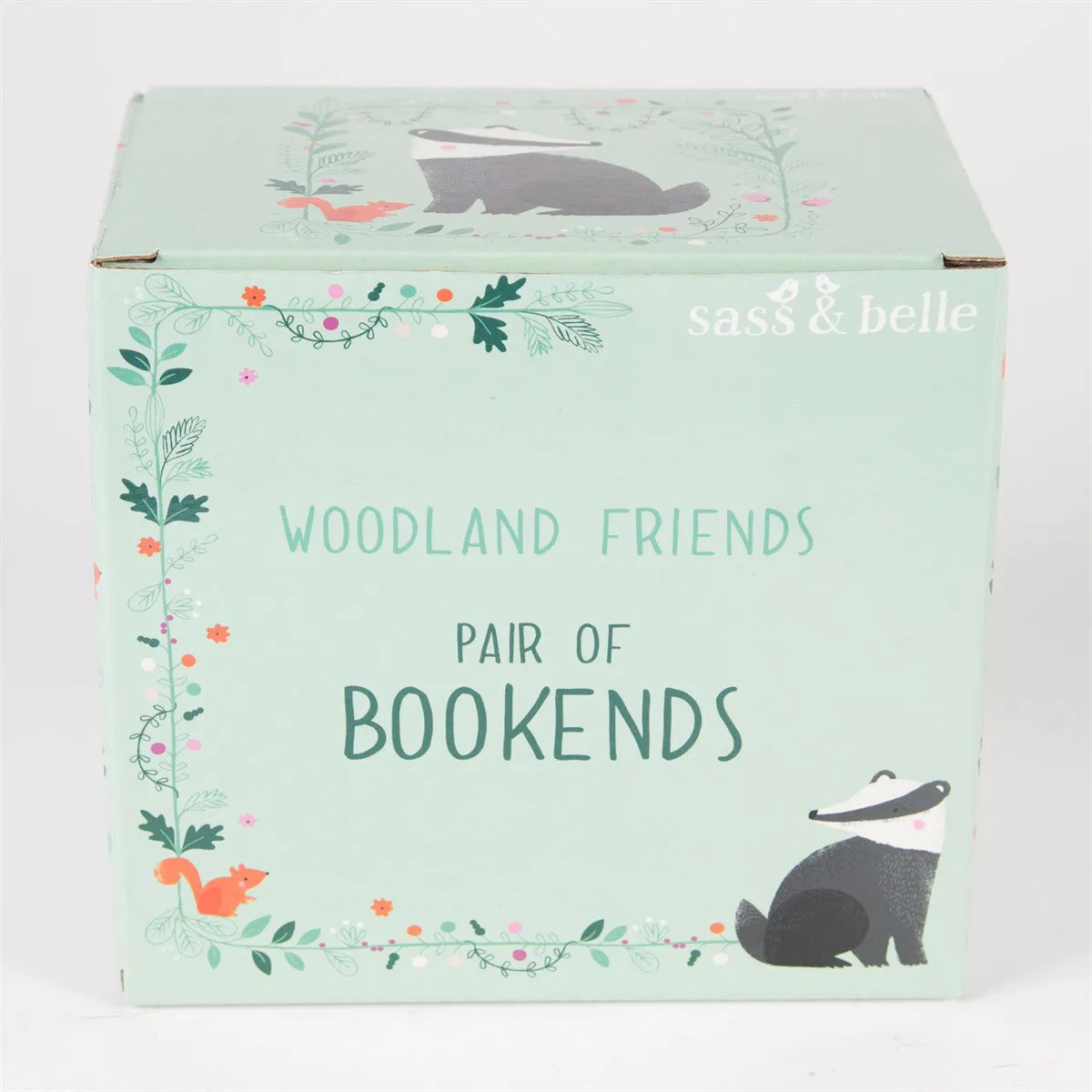 RJB Stone Woodland Friends Badger Bookends