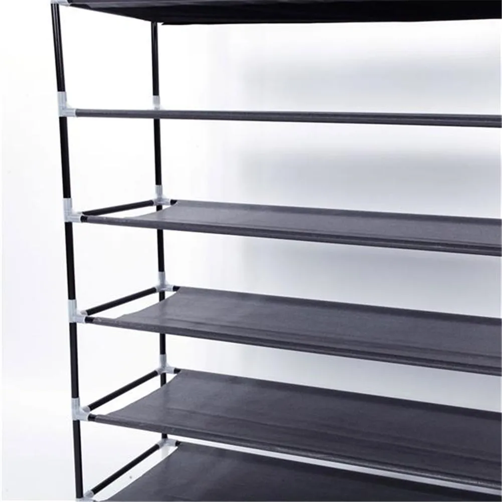 RONSHIN Shoe Rack Organizer Storage Shoe Shelves 10-tier Stand Black