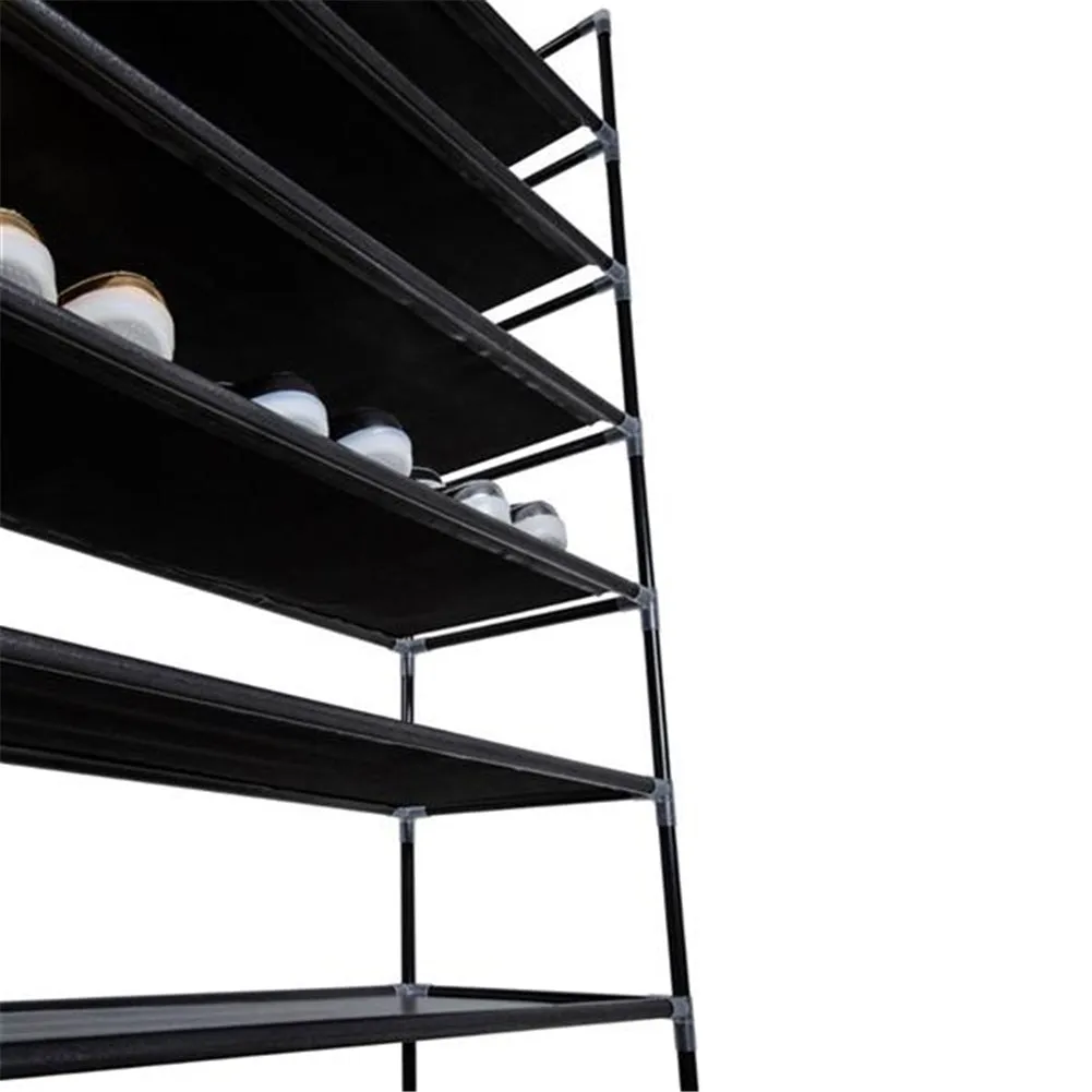 RONSHIN Shoe Rack Organizer Storage Shoe Shelves 10-tier Stand Black