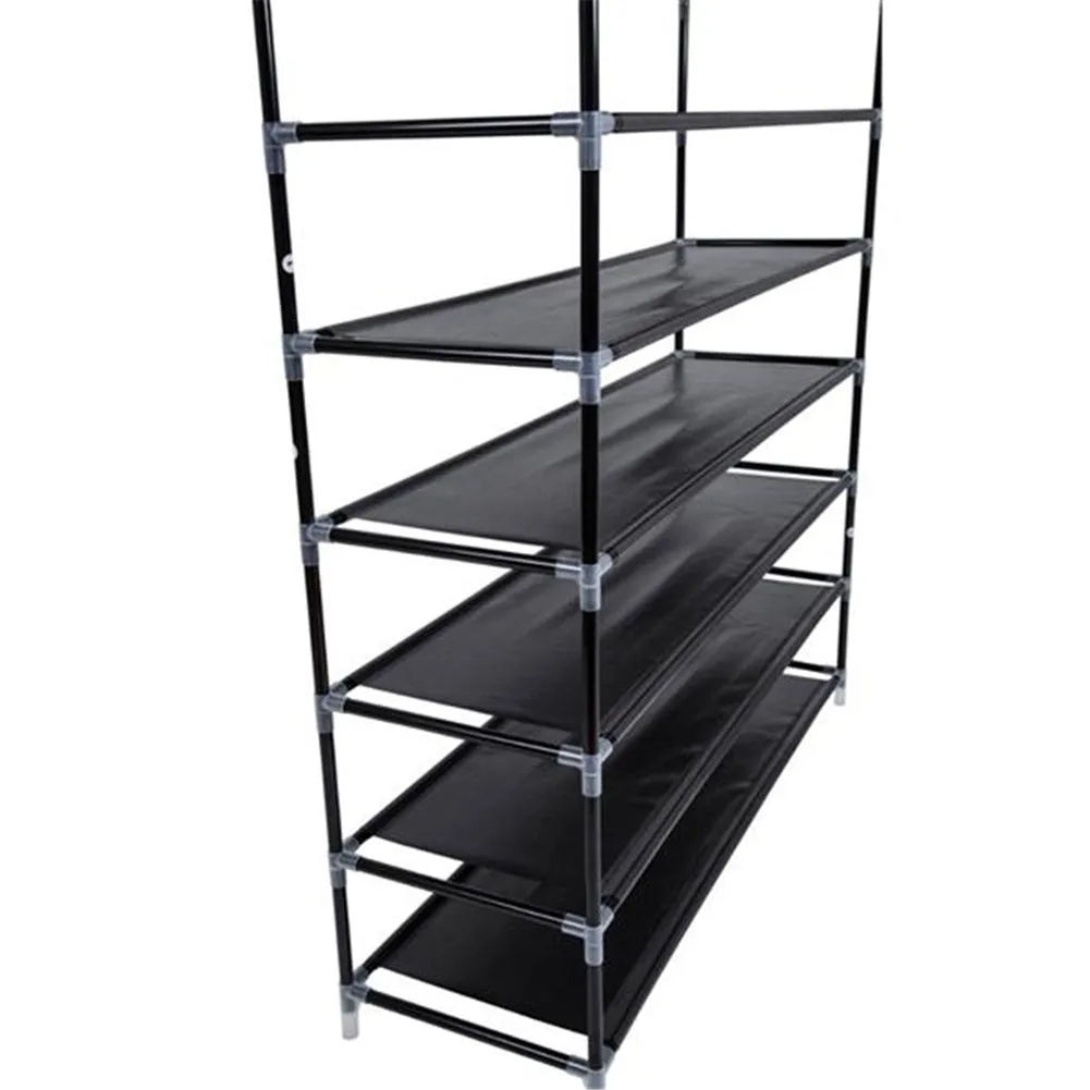 RONSHIN Shoe Rack Organizer Storage Shoe Shelves 10-tier Stand Black