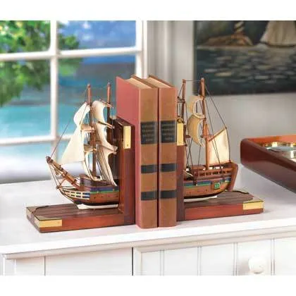 Sailing Schooner Bookends