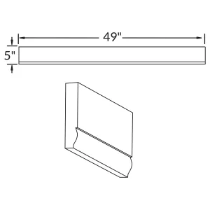 Straight Valance Molding V549ST Milan Pearl LessCare 5 in. height 49 in. depth