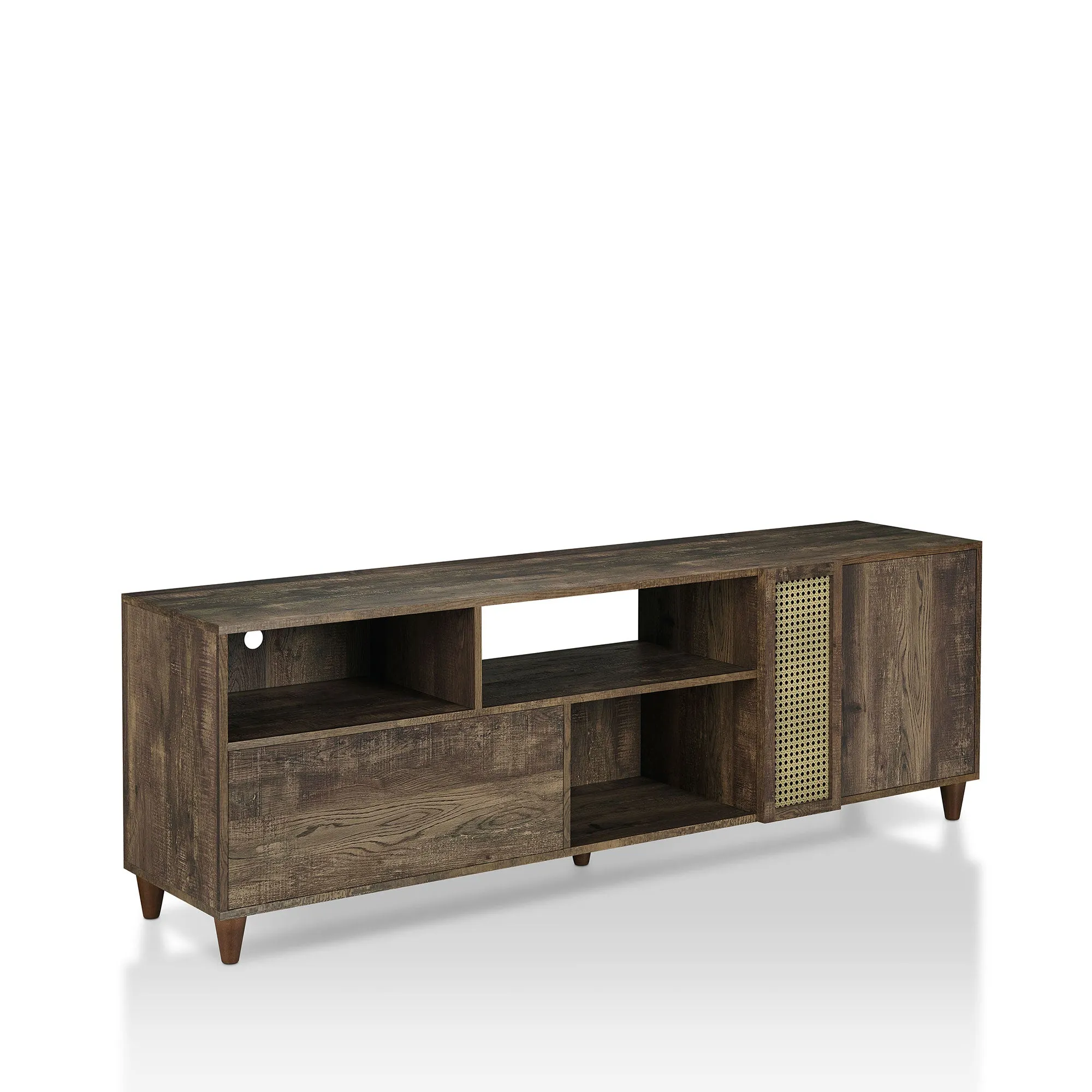 Tetzger Bohemian 70" Reclaimed Oak Multi-Storage TV Stand