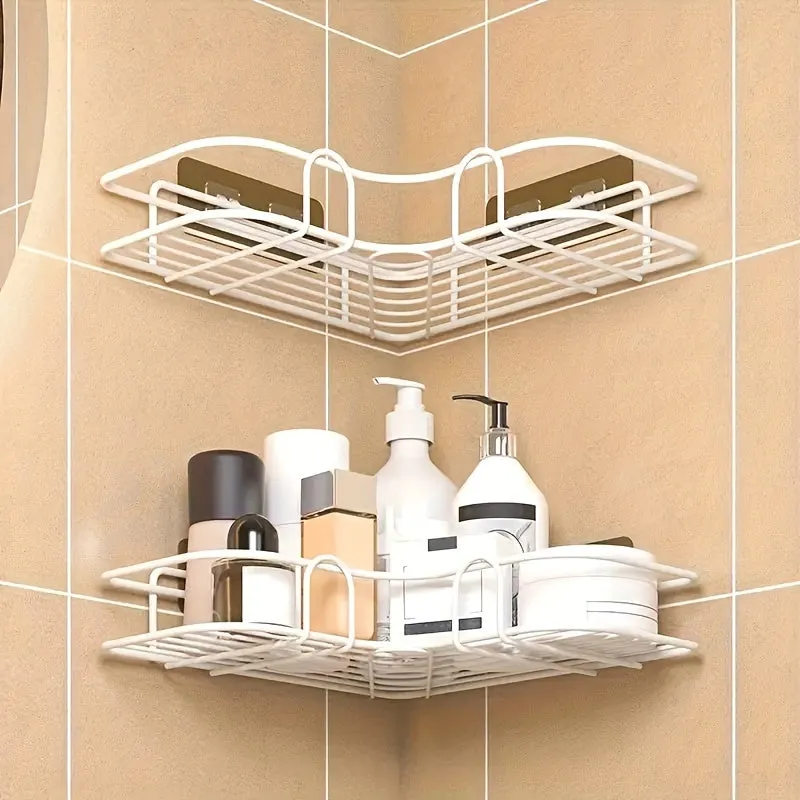 Triangle Wall Mounted Shower Caddy  Convenient Bathroom Storage