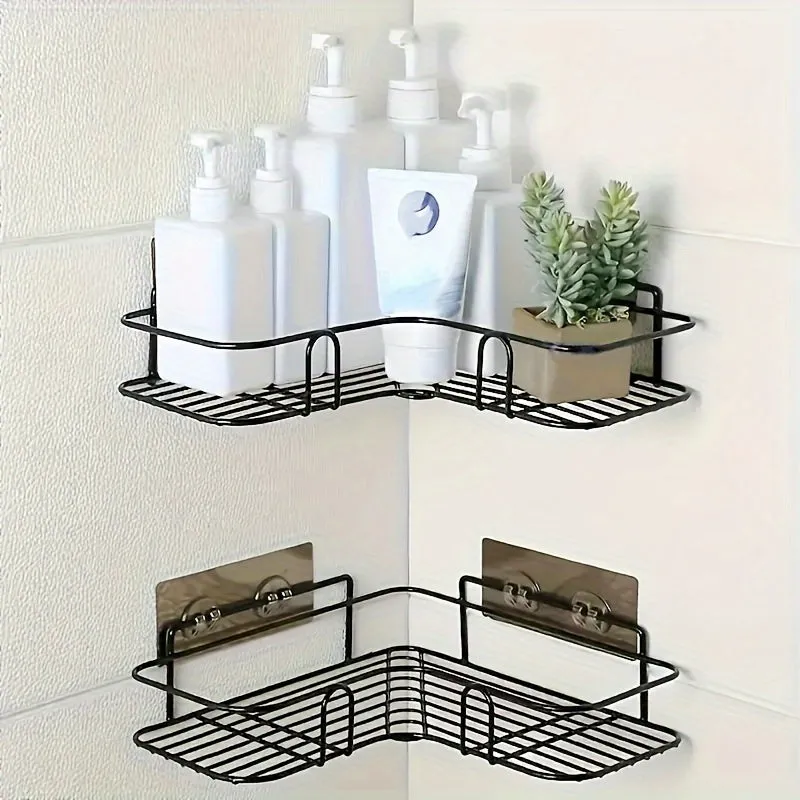 Triangle Wall Mounted Shower Caddy  Convenient Bathroom Storage