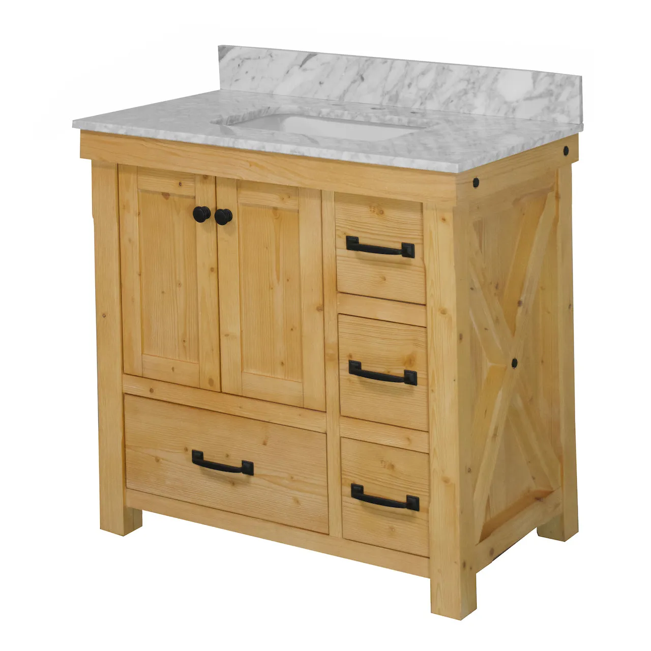 Tuscany 36-inch Vanity with Carrara Marble Top