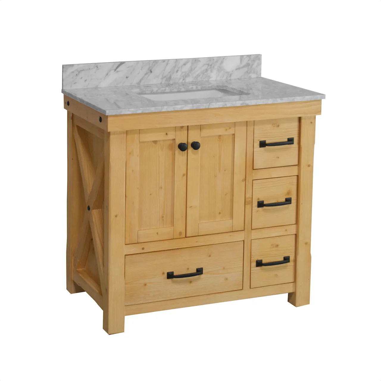 Tuscany 36-inch Vanity with Carrara Marble Top