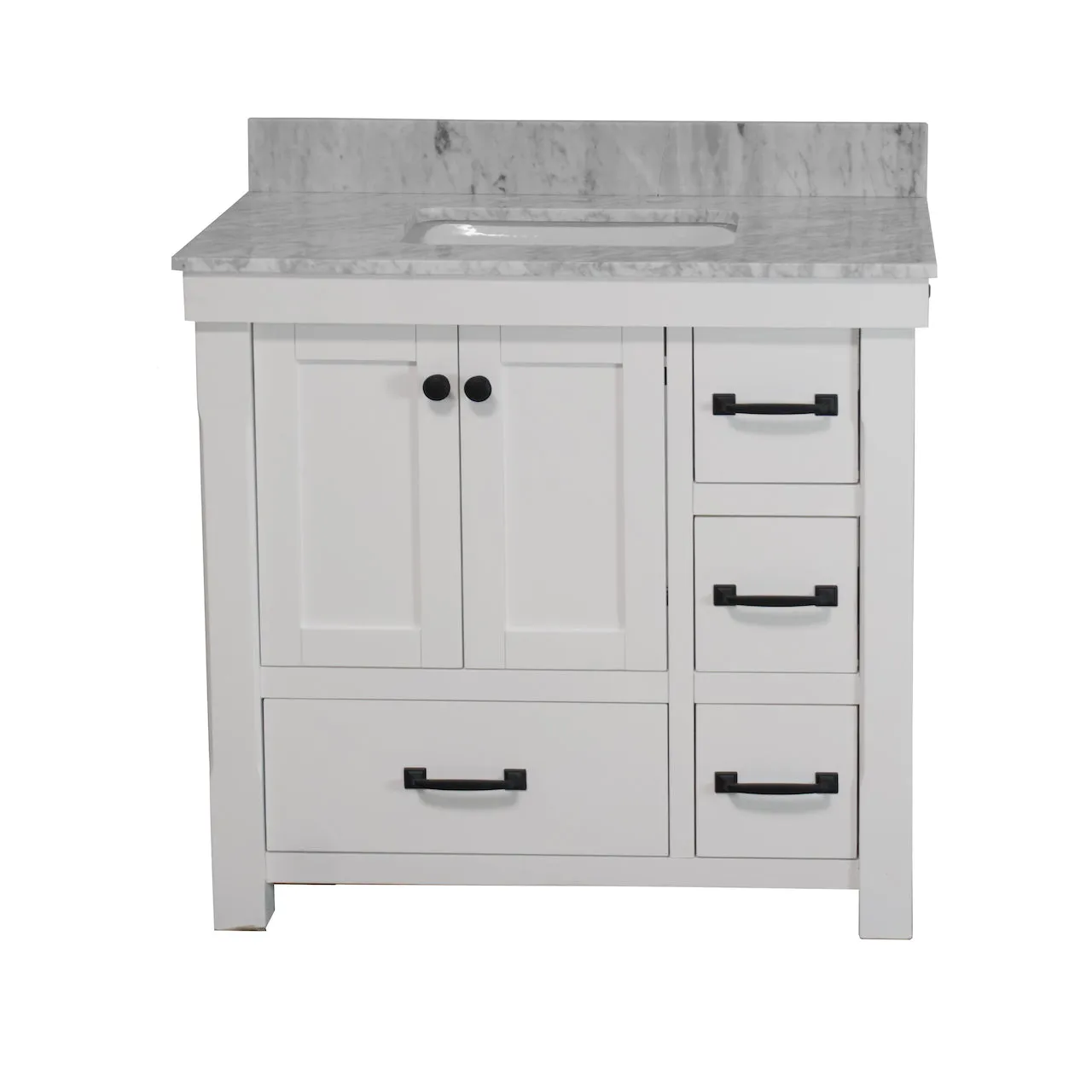 Tuscany 36-inch Vanity with Carrara Marble Top