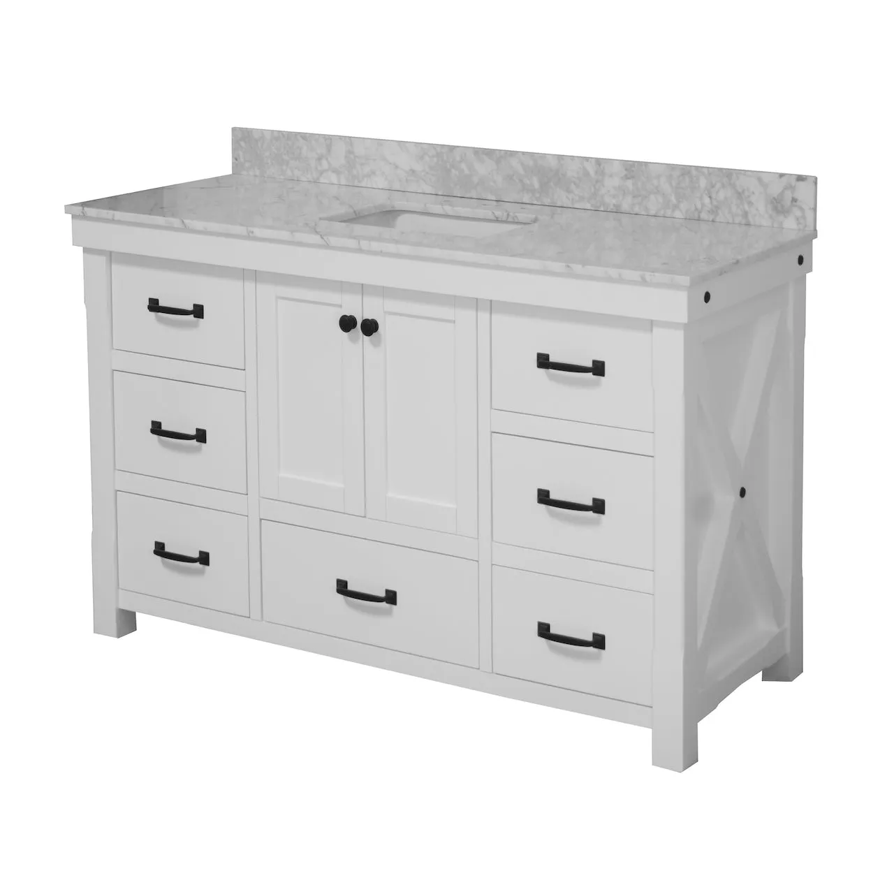 Tuscany 60-inch Single Vanity with Carrara Marble Top