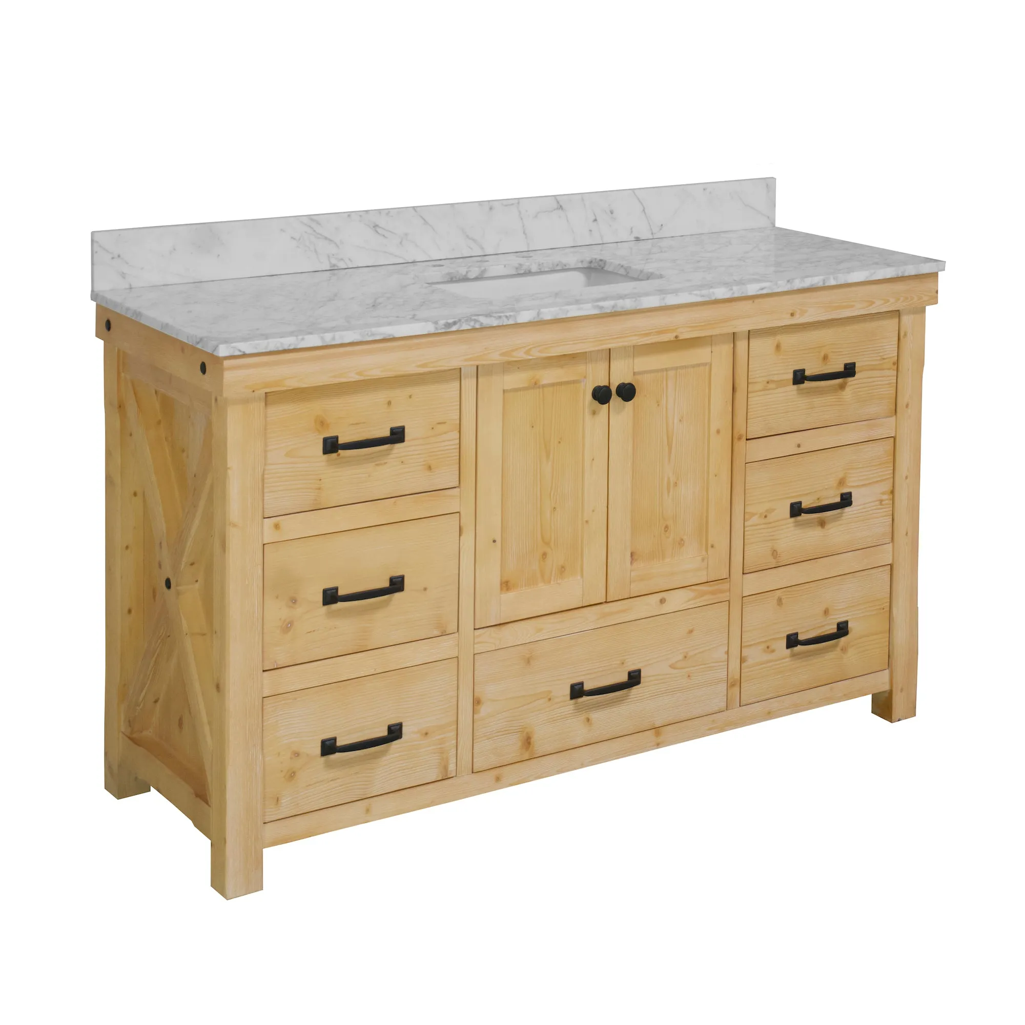 Tuscany 60-inch Single Vanity with Carrara Marble Top