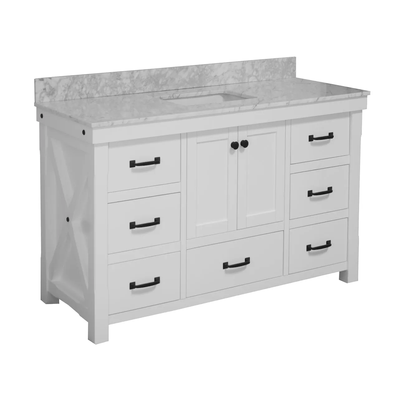 Tuscany 60-inch Single Vanity with Carrara Marble Top