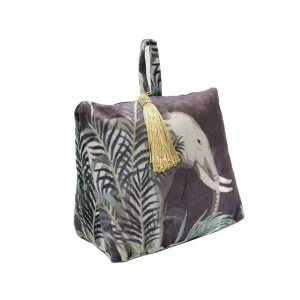 Velvet Tassel Door Stop - Elephant