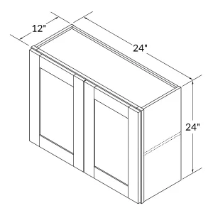 Wall Kitchen Cabinet W2424 Alpina White LessCare 24 in. width 24 in. height 12 in. depth