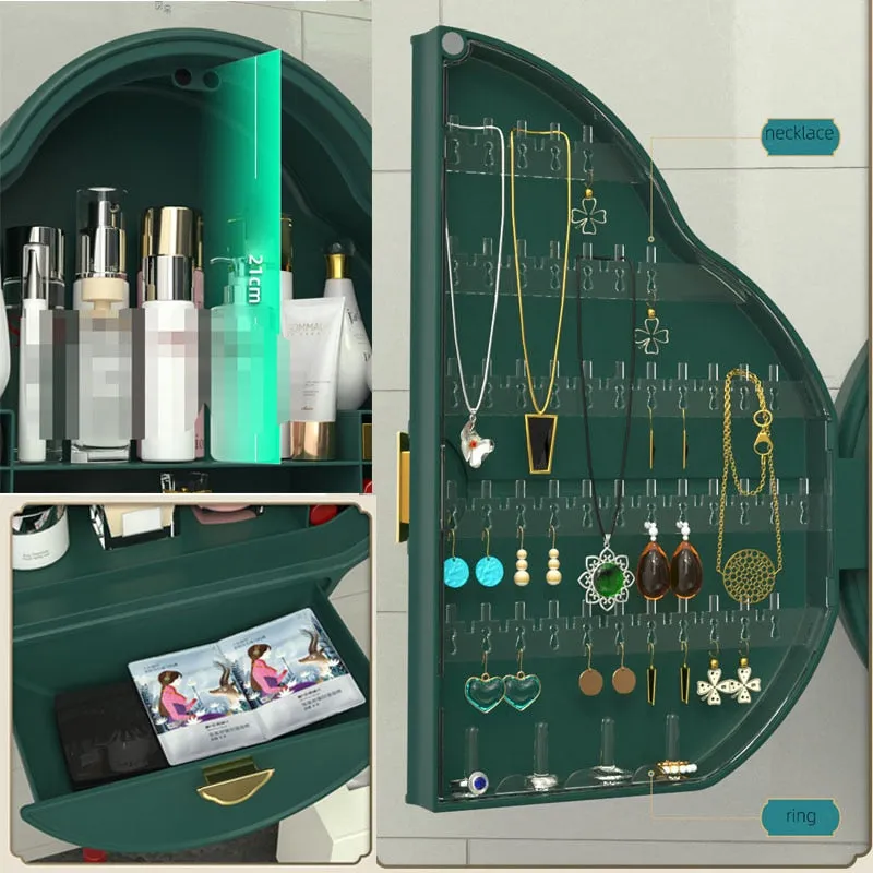 Wall-Mounted Jewelry/Makeup Organizer