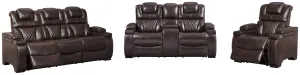 Warnerton Sofa, Loveseat and Recliner in Chocolate