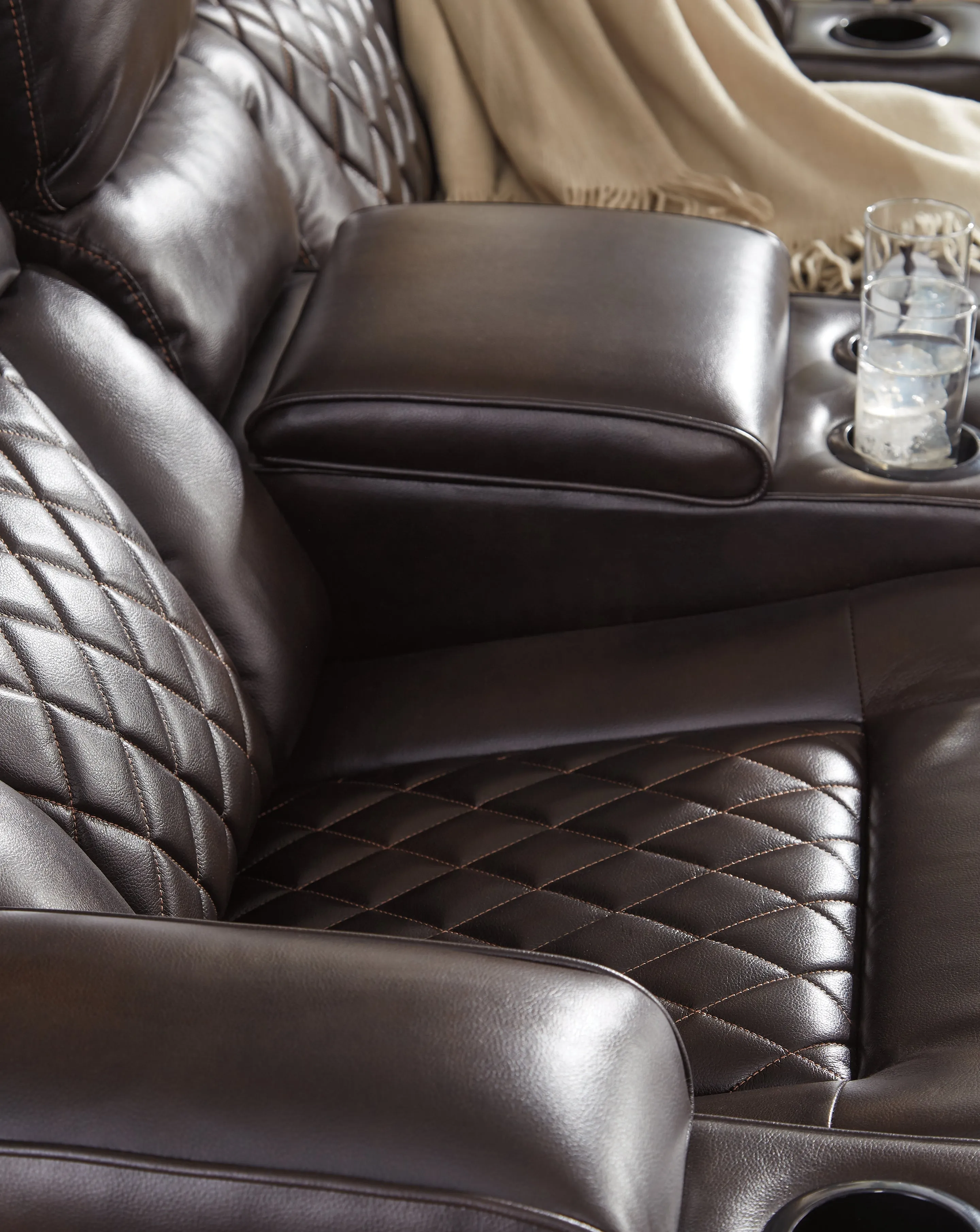 Warnerton Sofa, Loveseat and Recliner in Chocolate