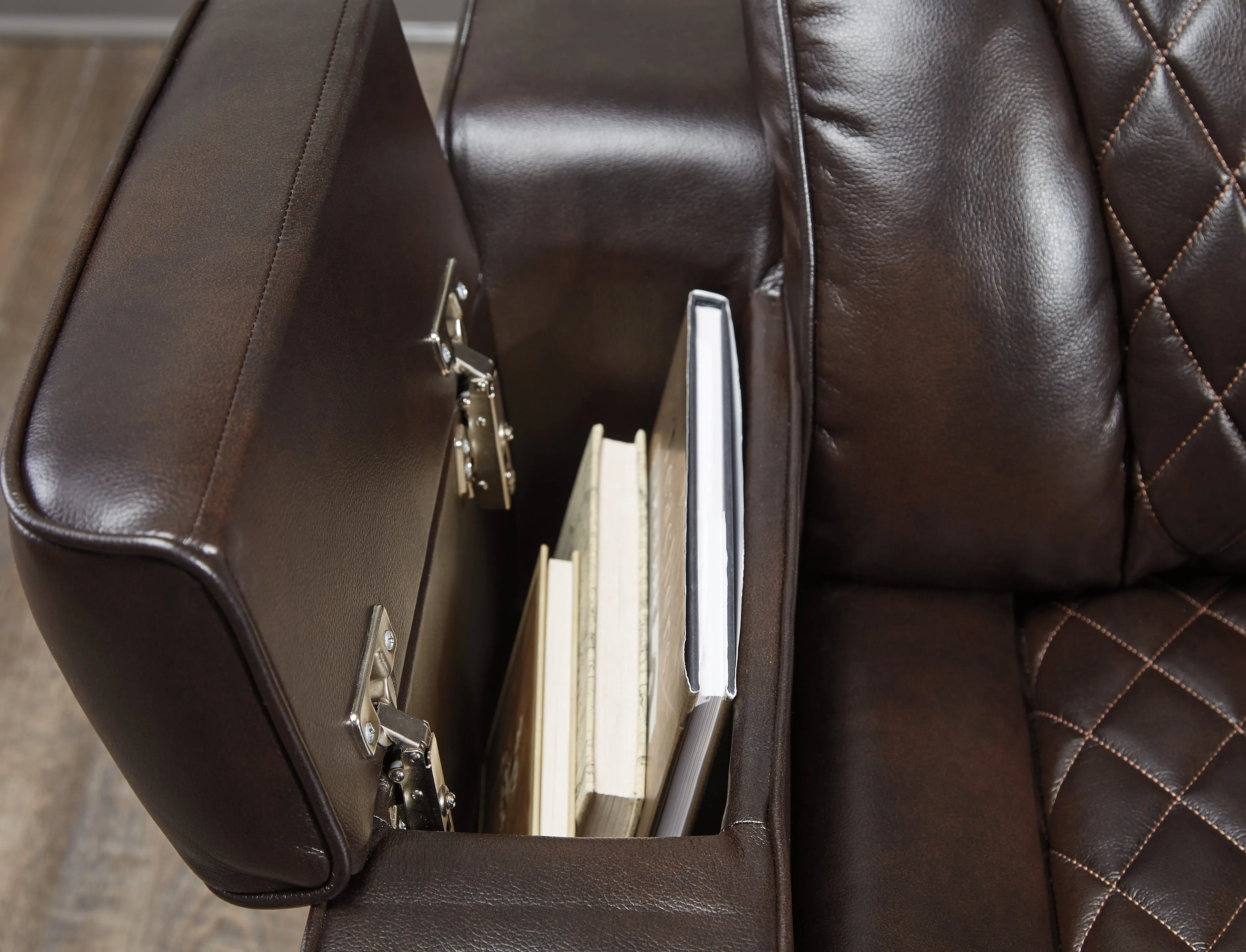 Warnerton Sofa, Loveseat and Recliner in Chocolate