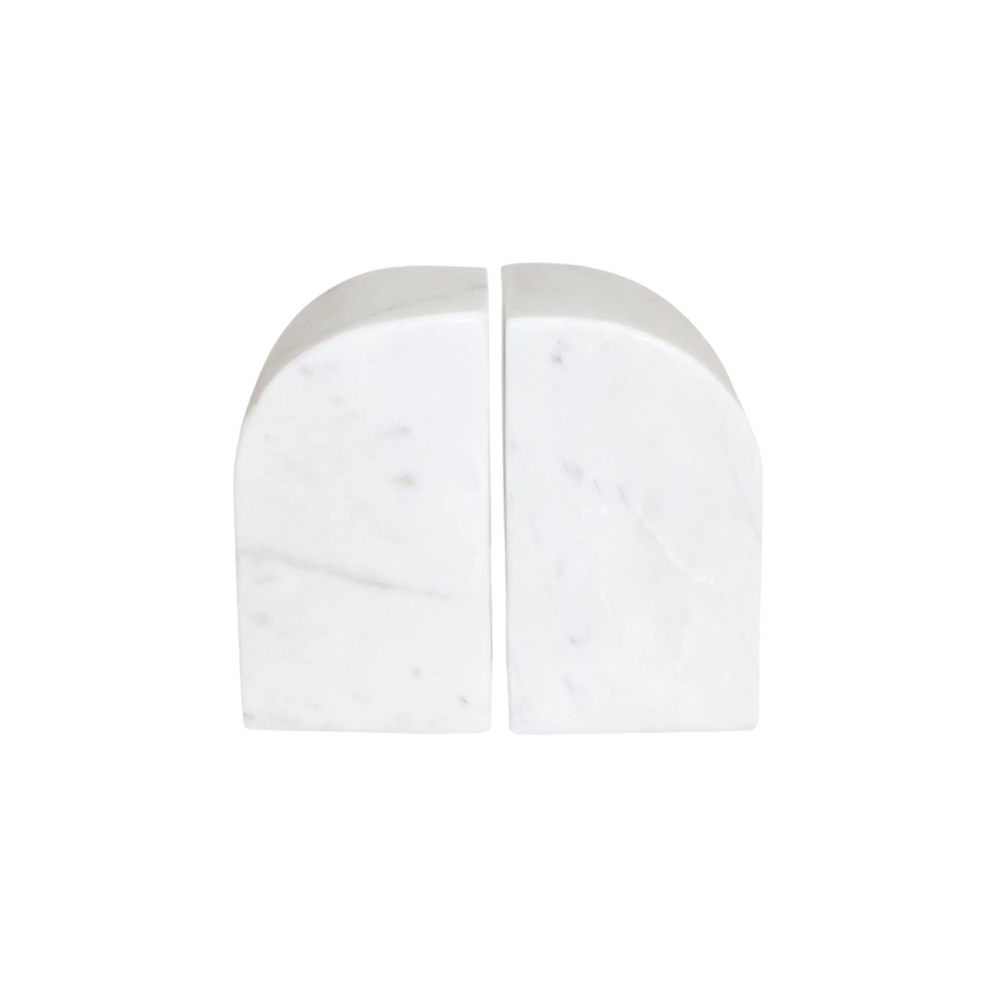 White Marble Bookends