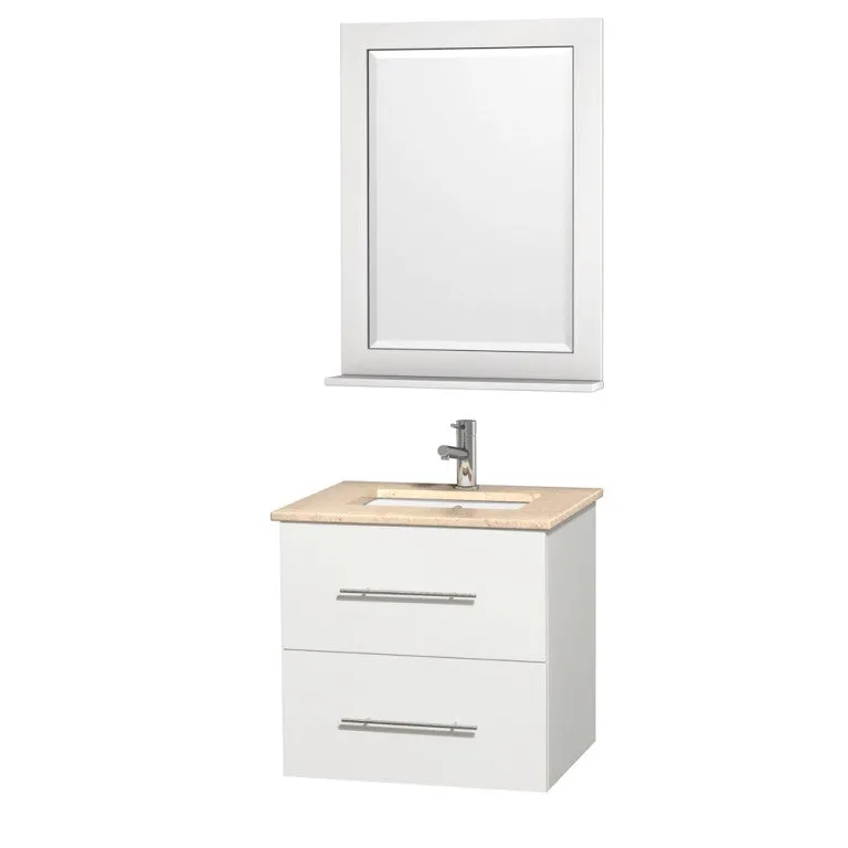 WYNDHAM COLLECTION Centra 24" Bathroom Vanity Set - White