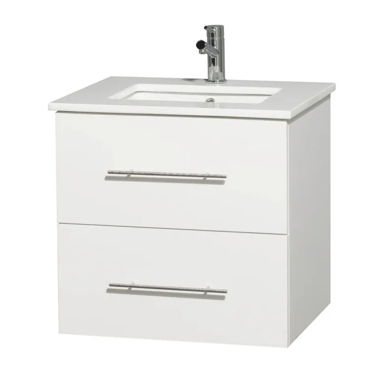 WYNDHAM COLLECTION Centra 24" Bathroom Vanity Set - White