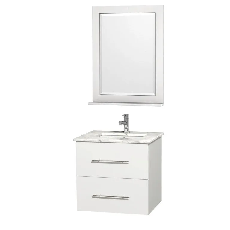 WYNDHAM COLLECTION Centra 24" Bathroom Vanity Set - White