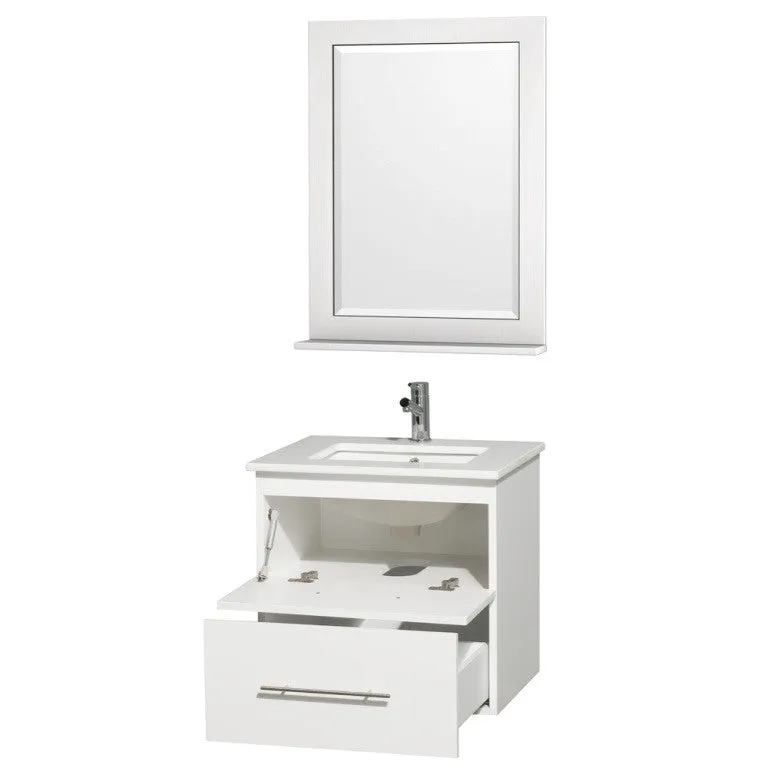 WYNDHAM COLLECTION Centra 24" Bathroom Vanity Set - White