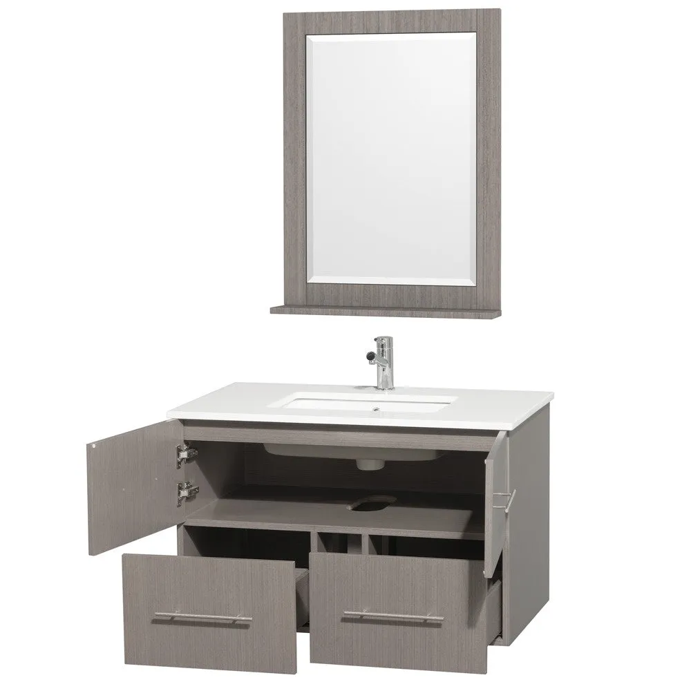 WYNDHAM COLLECTION Centra 36-inch single bathroom vanity set - Gray Oak