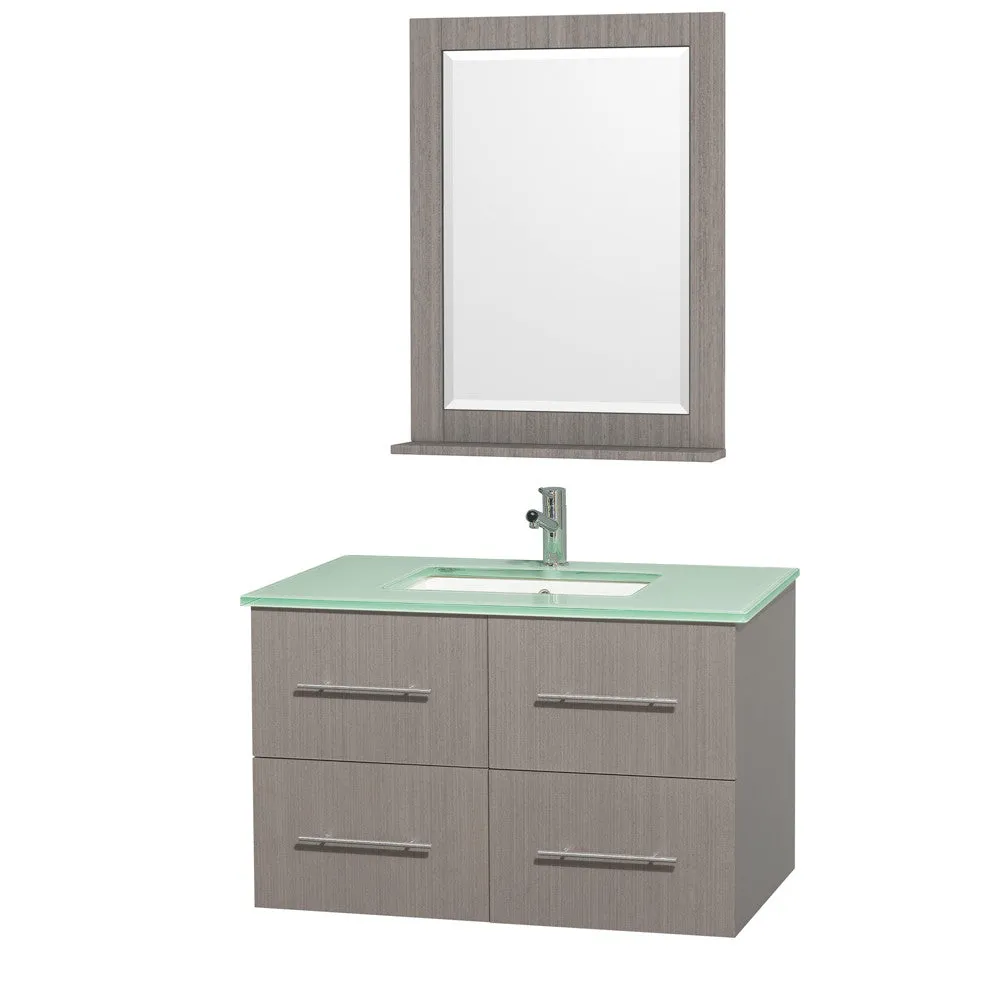 WYNDHAM COLLECTION Centra 36-inch single bathroom vanity set - Gray Oak