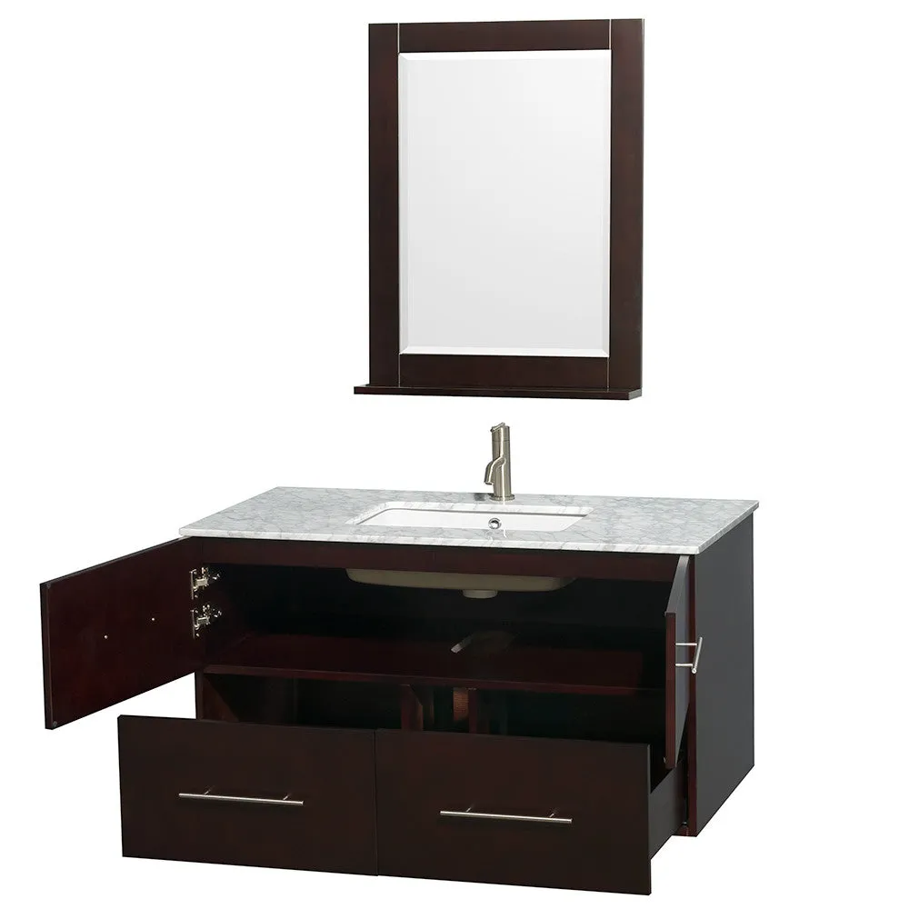 WYNDHAM COLLECTION Centra 42-Inch Single Bathroom Vanity Set - Espresso