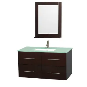 WYNDHAM COLLECTION Centra 42-Inch Single Bathroom Vanity Set - Espresso