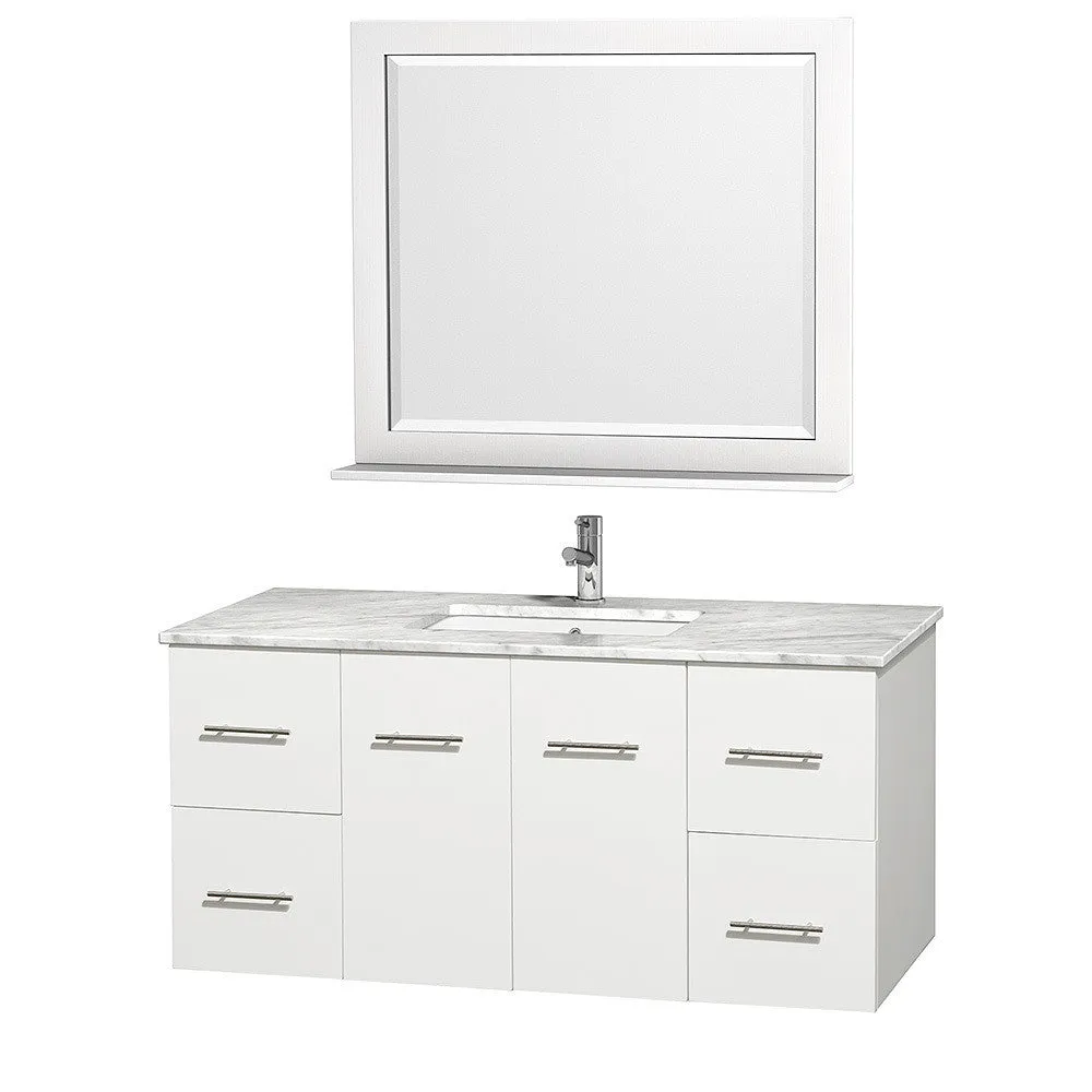 WYNDHAM COLLECTION Centra 48-inch single bathroom vanity set - White